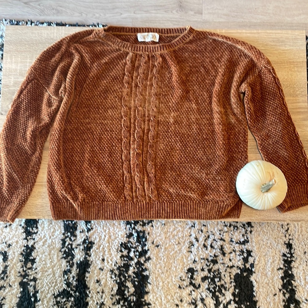 Copper Cropped Sweater